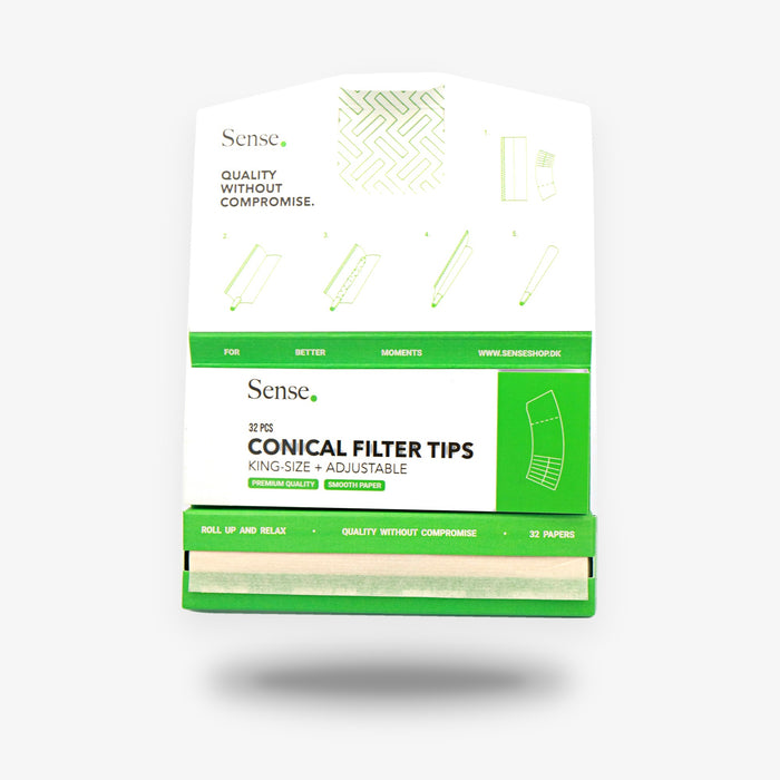Sense Hemp Rolling Paper + Conical Filter Tips – King Size